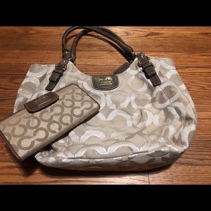Coach bag with wallet